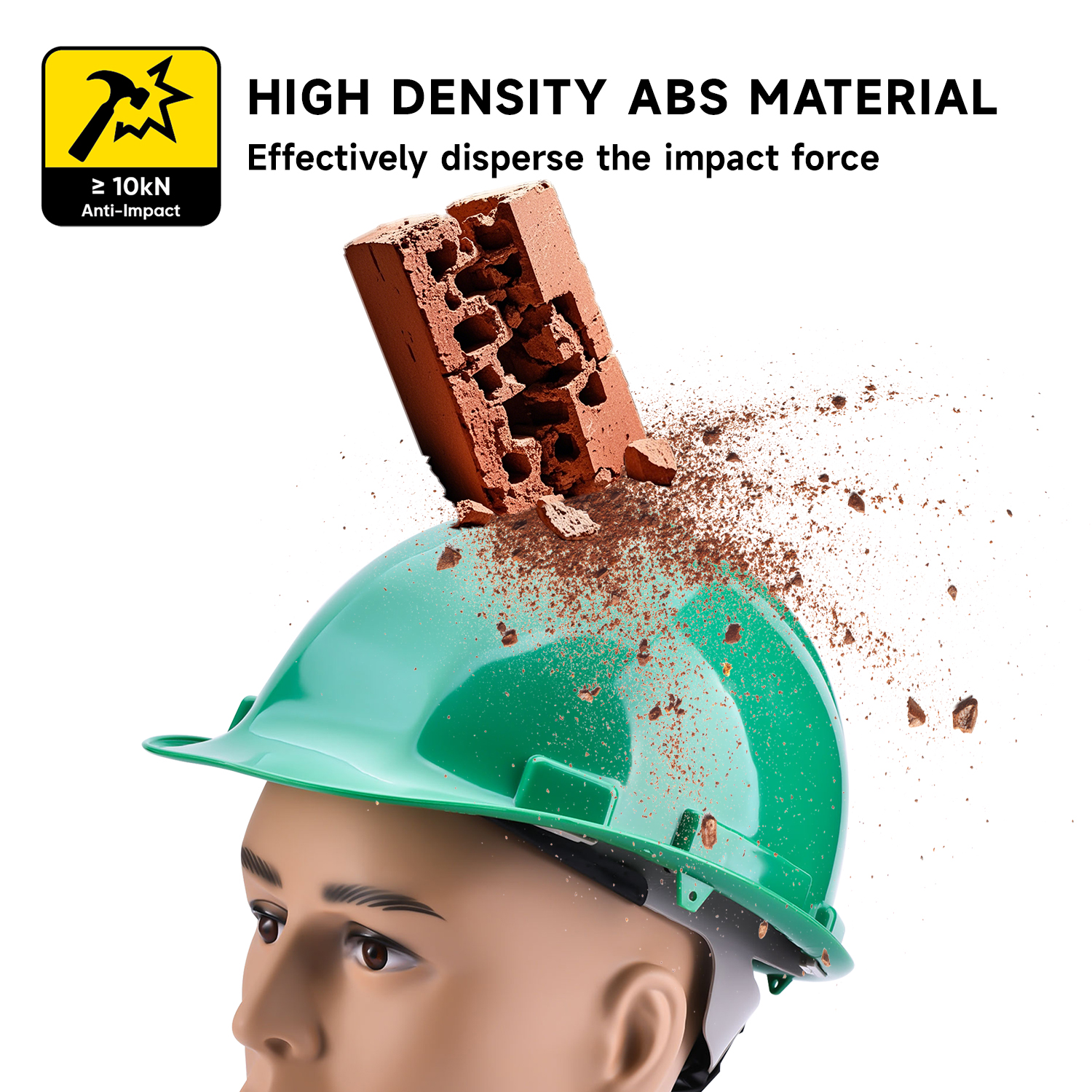 Casque de sécurité de la construction W-001 vert