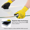 Gants de travail lourds en revêtement PU PN8003 Jaune
