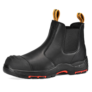 Bottes de sécurité en cuir noir pour hommes et femmes M-8025NB BK