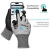 Gants de travail de construction gants de sécurité résistants aux coupes pd8045 noir
