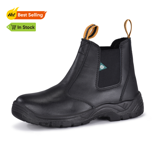 CSA Green Triangle Safety Chaussures Bottes de travail avec orteil en acier M-8025