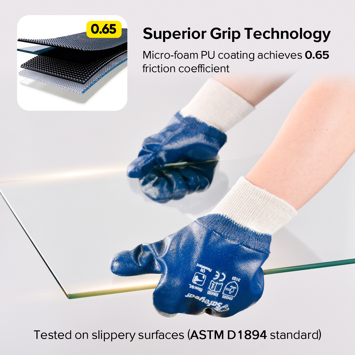 Gants industriels de sécurité enduits de nitrile FD1289