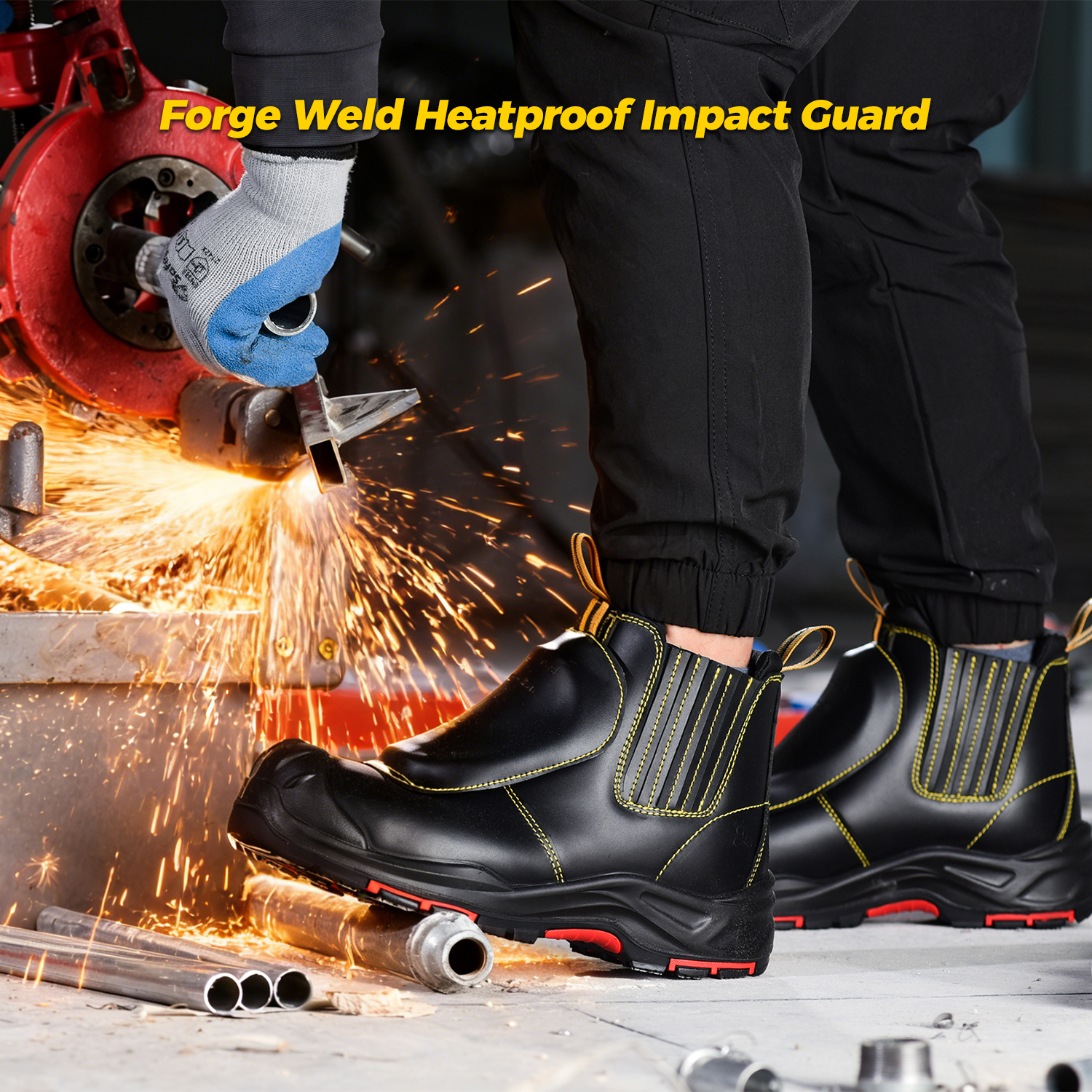 Bottes de travail de soudage Bottes de sécurité mine