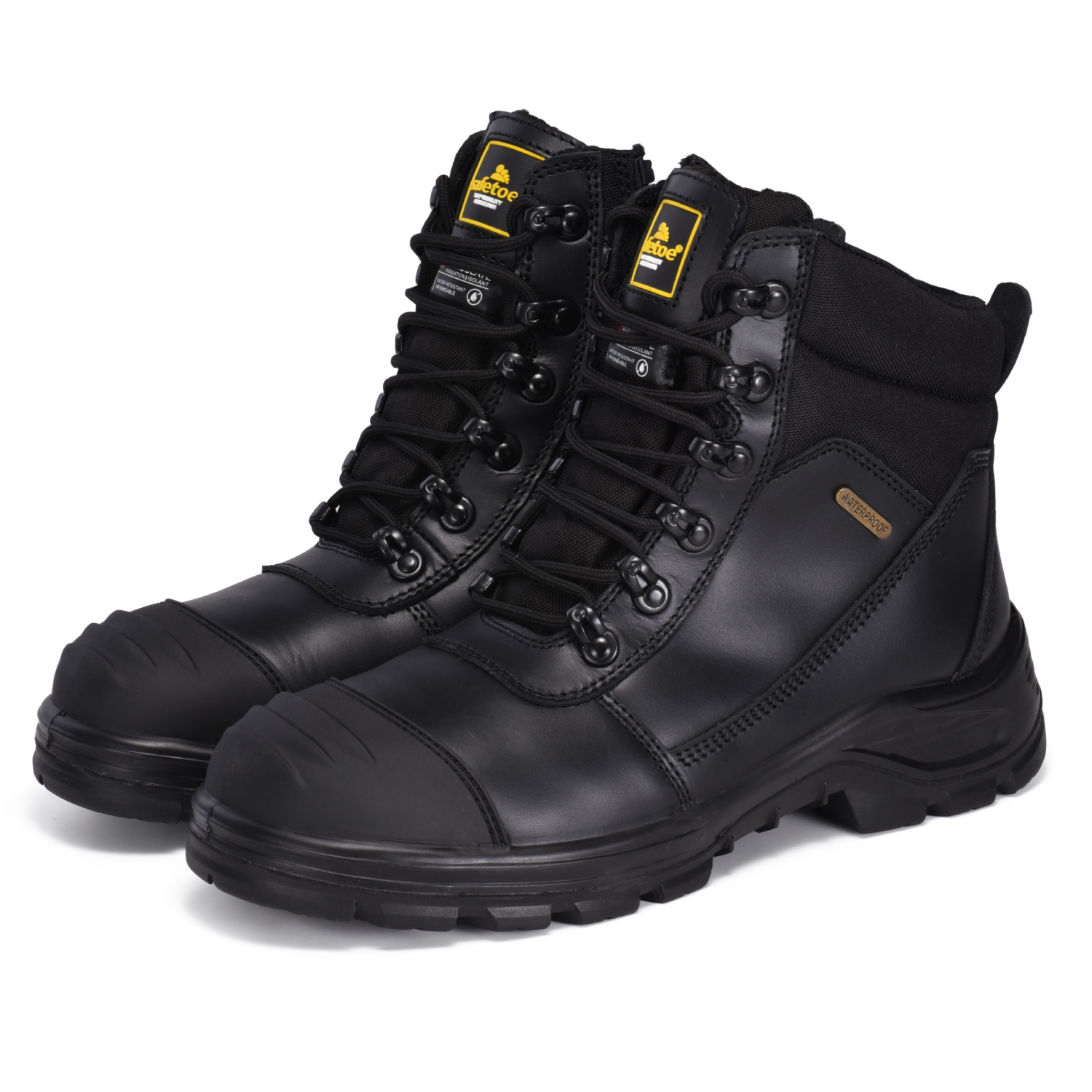 Bottes de travail robustes à bout composite et membrane imperméable M-8577 noir