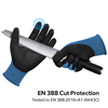 Gants de travail de construction gants de travail de sécurité résistants aux coupures PD8045 bleu