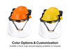 Casque de sécurité ventilé avec visière faciale