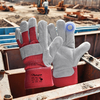  Gants de sécurité en cuir Gants de mécanicien de travail Cuir FL-1015 Rouge