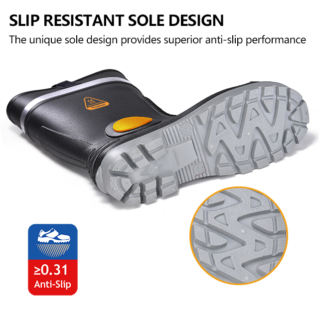 Bottes en PVC d'orteil en acier S5 étanche W-6055 Aqua Guarder