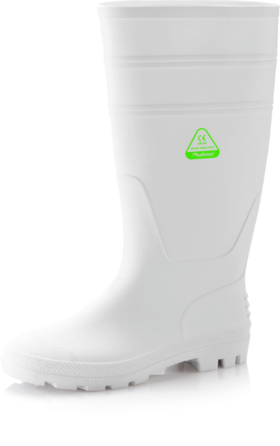 Bottes de pluie PVC de l'industrie alimentaire W-6036 Blanc