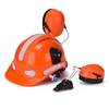  Fabrication Earmluffs Construction Casque de sécurité ABS CE Casques de sécurité approuvés W-018 Orange