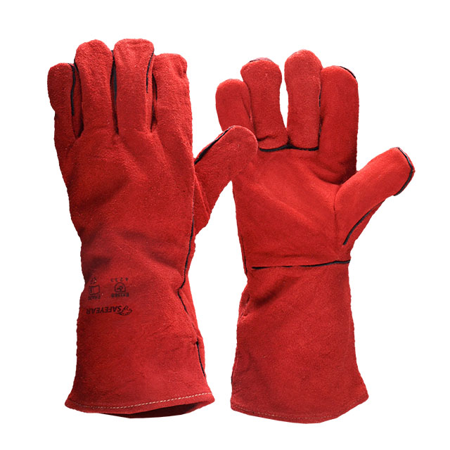 Gants de travail en cuir de soudeur FS H24 Red de Chine Fabricant