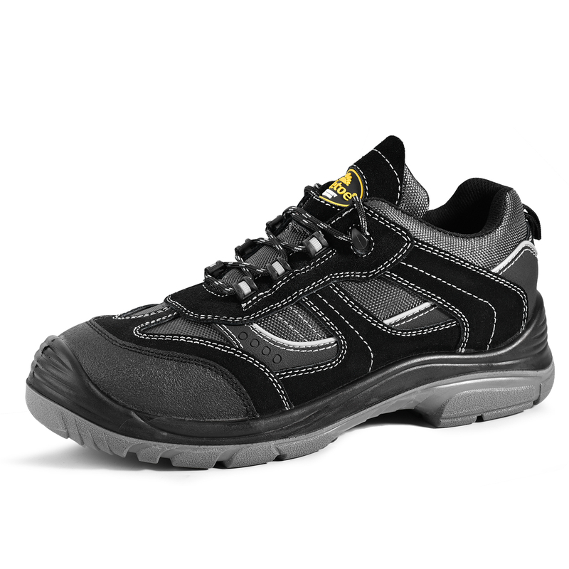 Chaussures de sécurité en cuir gratuit en métal L-7502