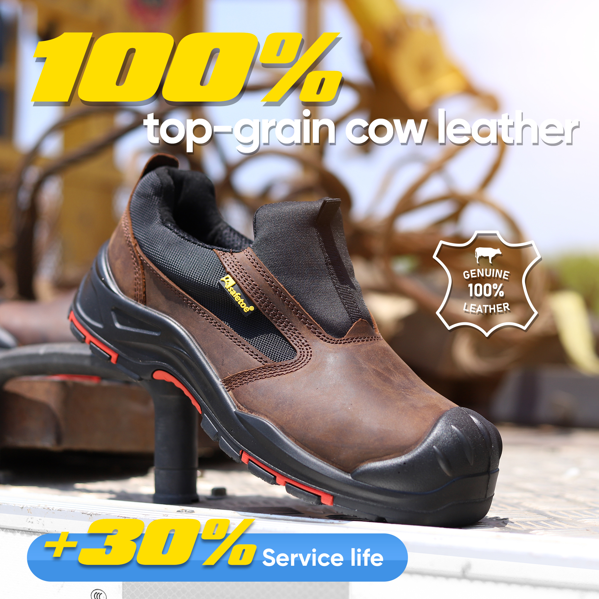 Huile supérieure et glisser les chaussures de travail de sécurité gratuites résistantes à l'huile L-7525