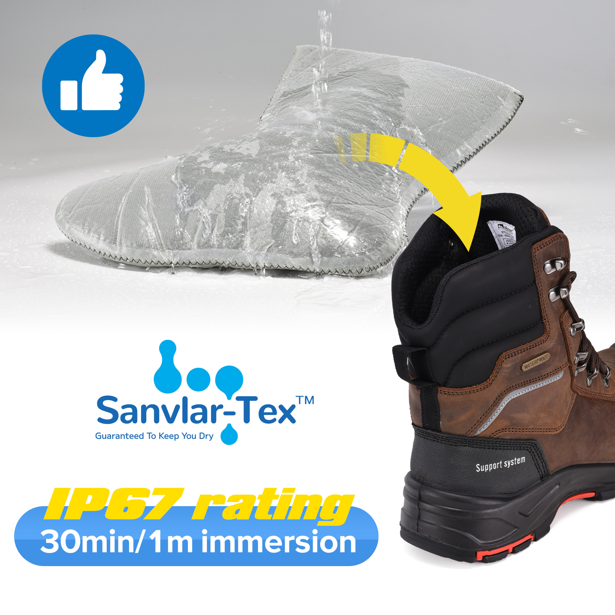 Bottes de sécurité chaudes pour hommes