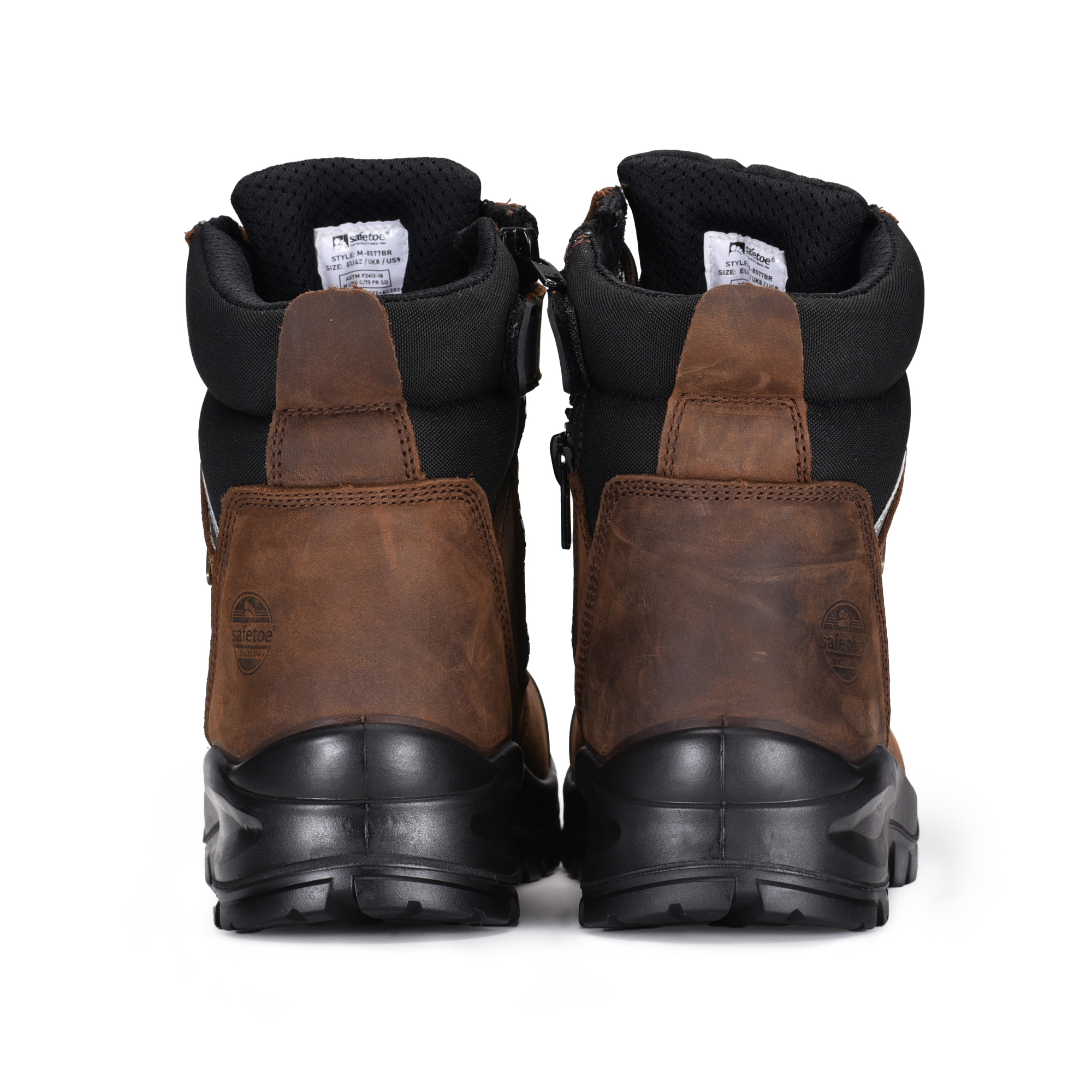 AS/NZS 2210 Bottes de travail de sécurité à bout composite avec membrane imperméable M-8577 Marron