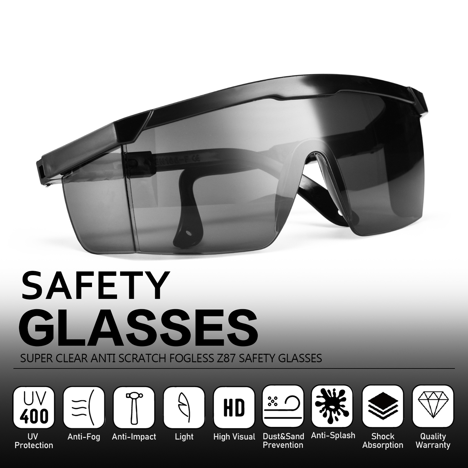  Lunettes de sécurité PC Dark KS102 Black
