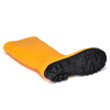 Bottes de pluie jaunes de sécurité de PVC d'exploitation avec le jaune en acier W-6055 d'orteil