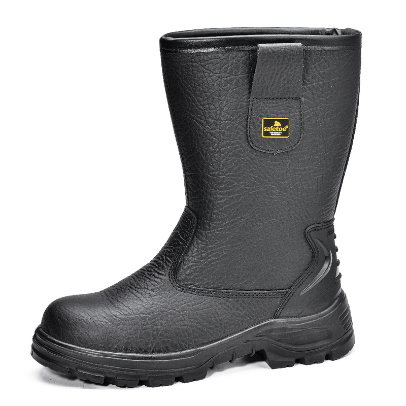  Bottes industrielles et de construction à orteils en acier pour les hommes travaillant H-9430 Black