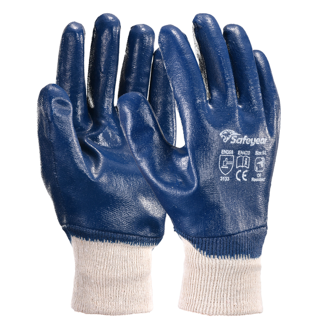 Gants industriels de sécurité enduits de nitrile FD1289