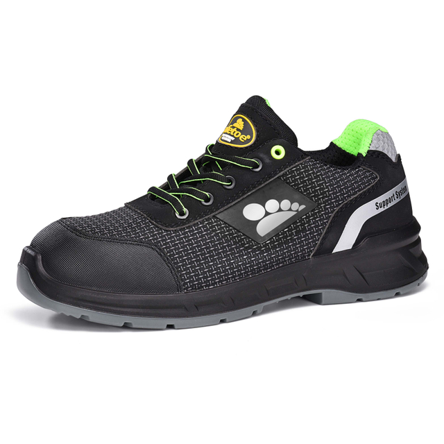 Baskets de travail basses à lacets avec embout composite pour hommes et femmes L-7512 bleu