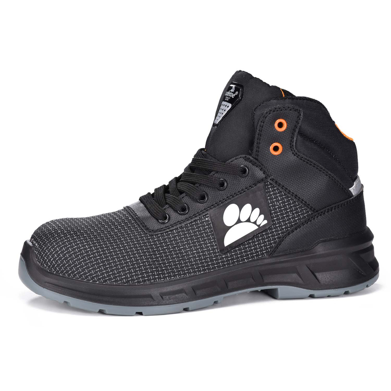 Lacet-up à lacets à lacets à lacets à basse coupe Toecap Work Trainers Hommes et femmes M-8571 Orange