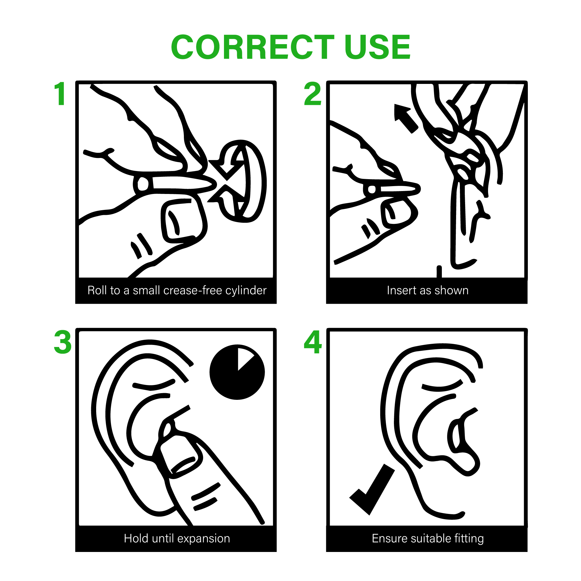 Bullet auditif des bouchons d'oreille avec une corde EC-1001A-C