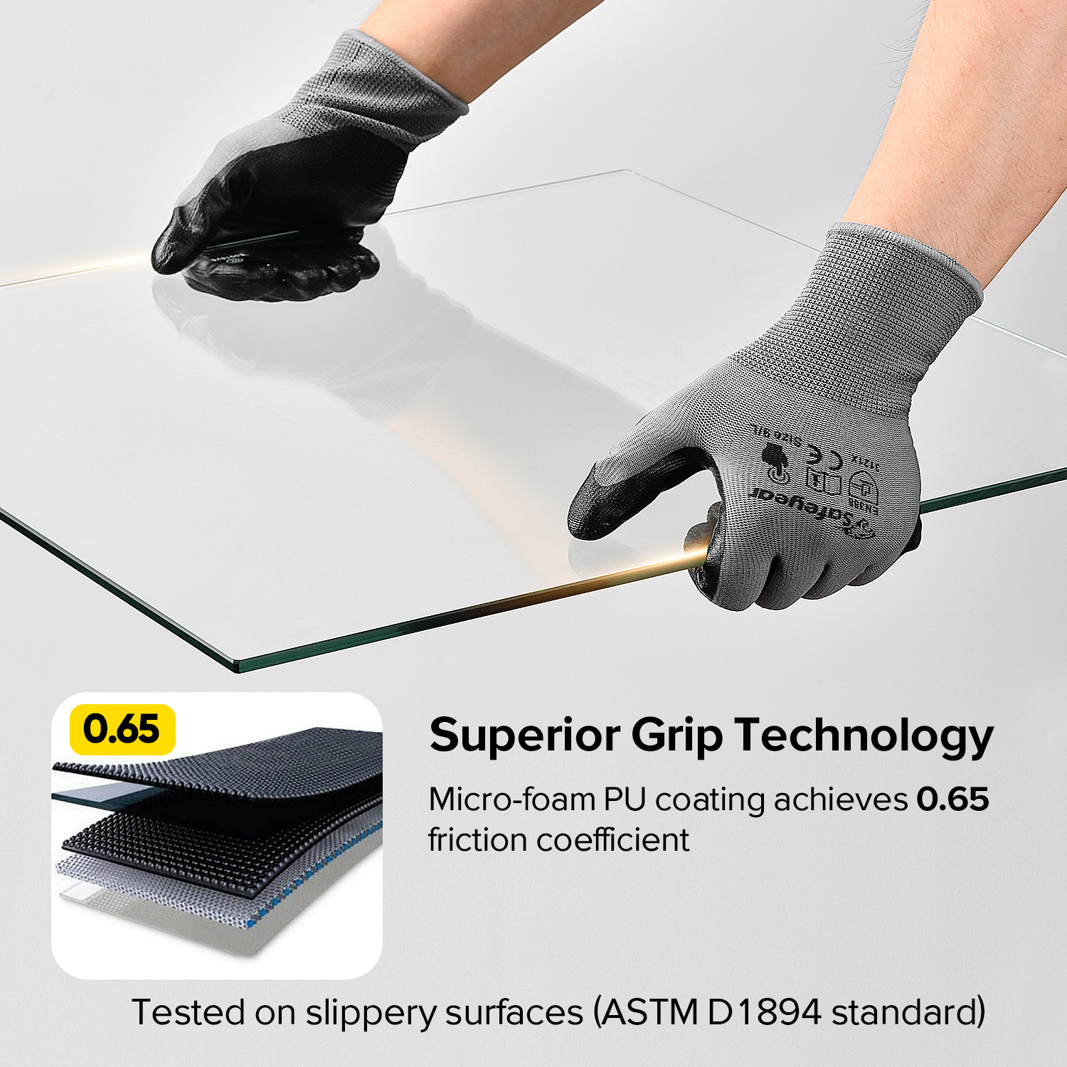 Gants de travail enduits de mousse de nitrile pour écran tactile N1552 Guarder Max