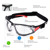 Lunettes de sécurité antibuée pour chantiers poussiéreux doublées de mousse | ANSI Z87.1 et EN166 SG037 Rouge