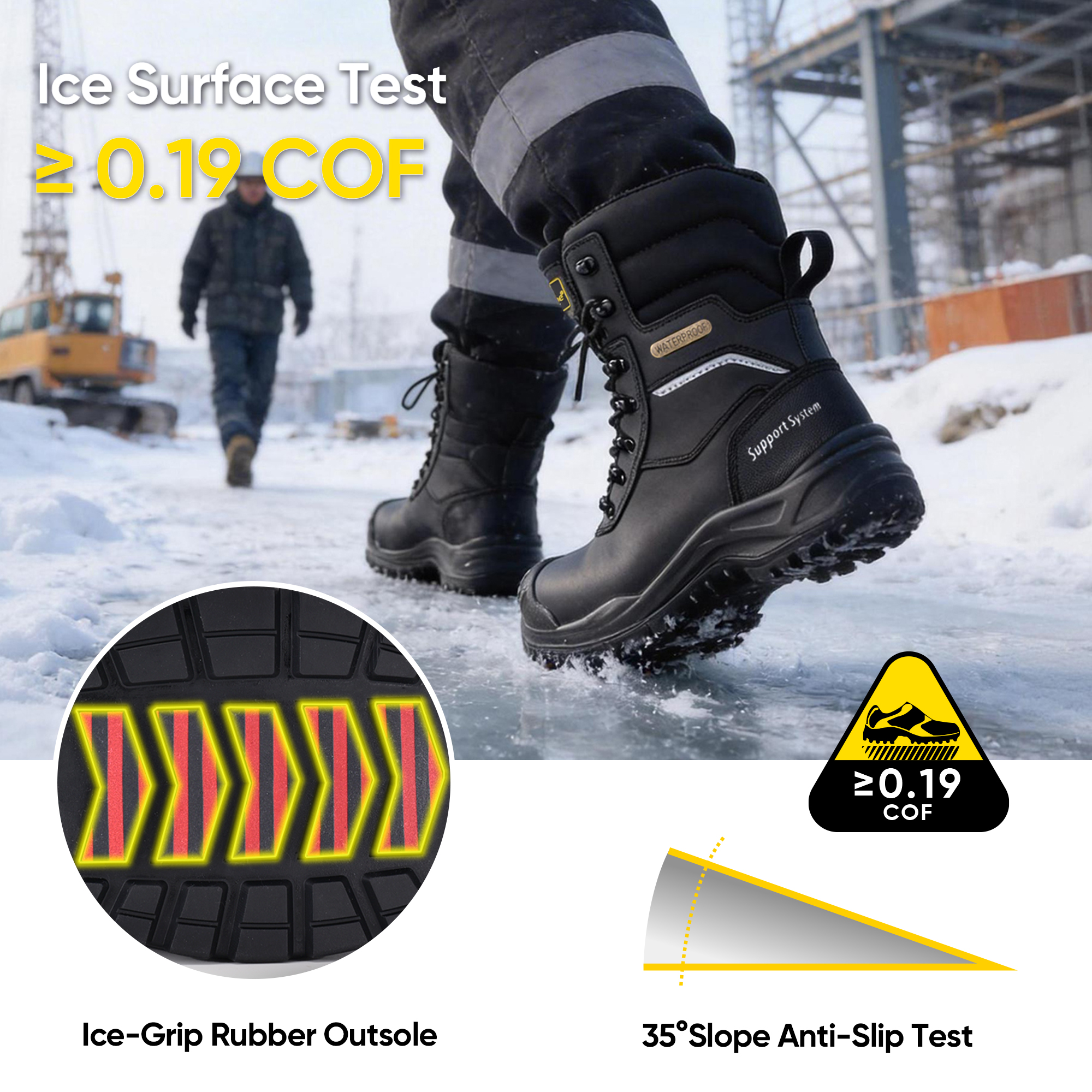 Safetoe Bottes de sécurité d'hiver IceGrip Arctic-Zip H-9552 IceGrip