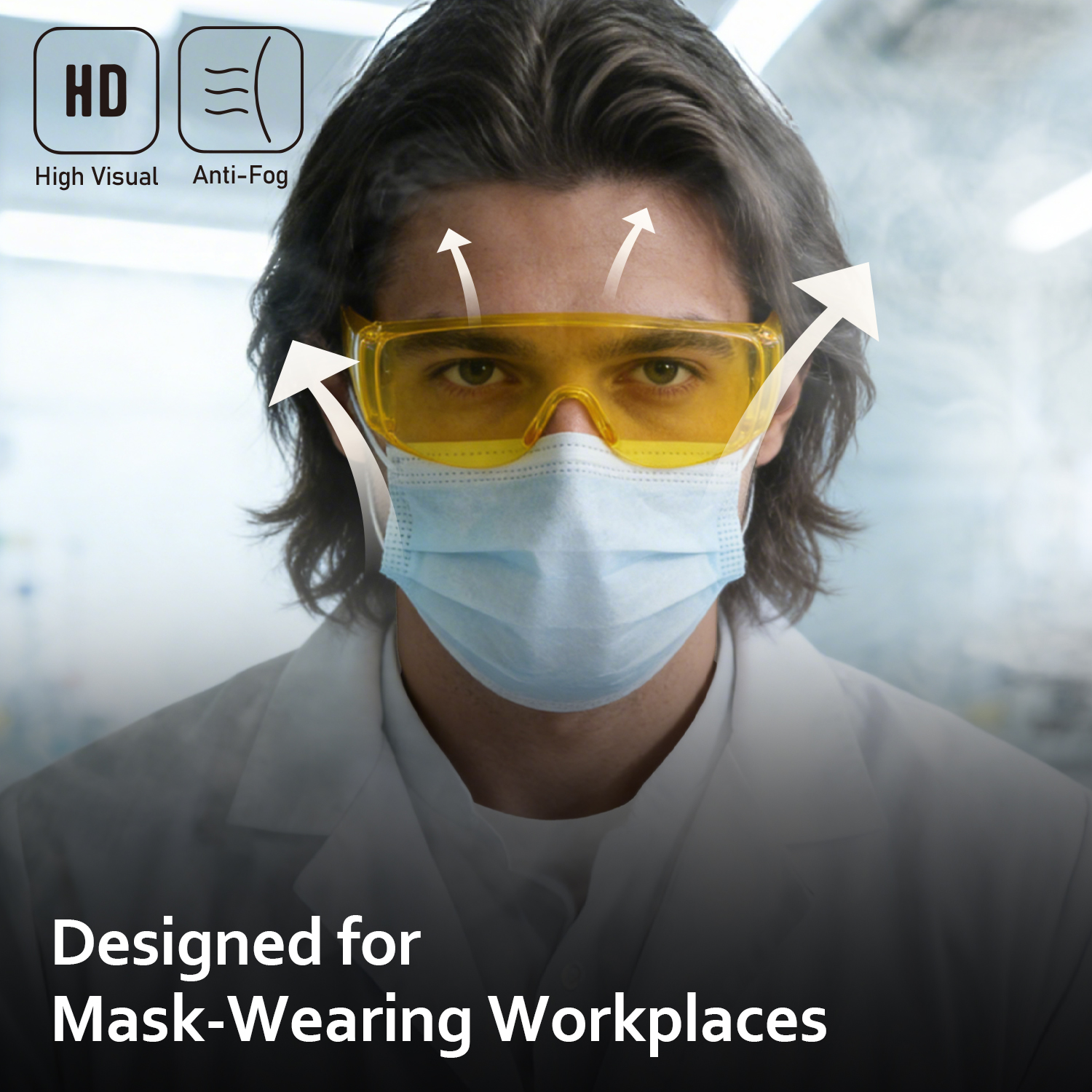 Lunettes de sécurité OTG qui s'adaptent aux lunettes de vue | ANSI Z87.1 et EN166