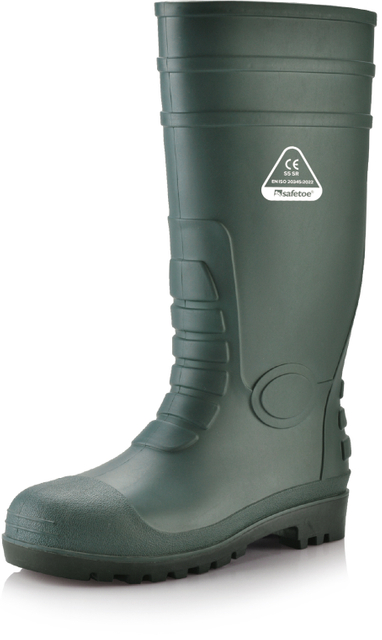 PVC Bottes de pluie de gomme W-6038 Green