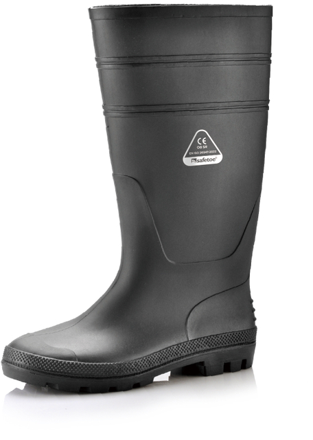 PVC Rain Gum Boots W-6036 Black