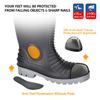 Bottes en PVC d'orteil en acier S5 étanche W-6055 Aqua Guarder