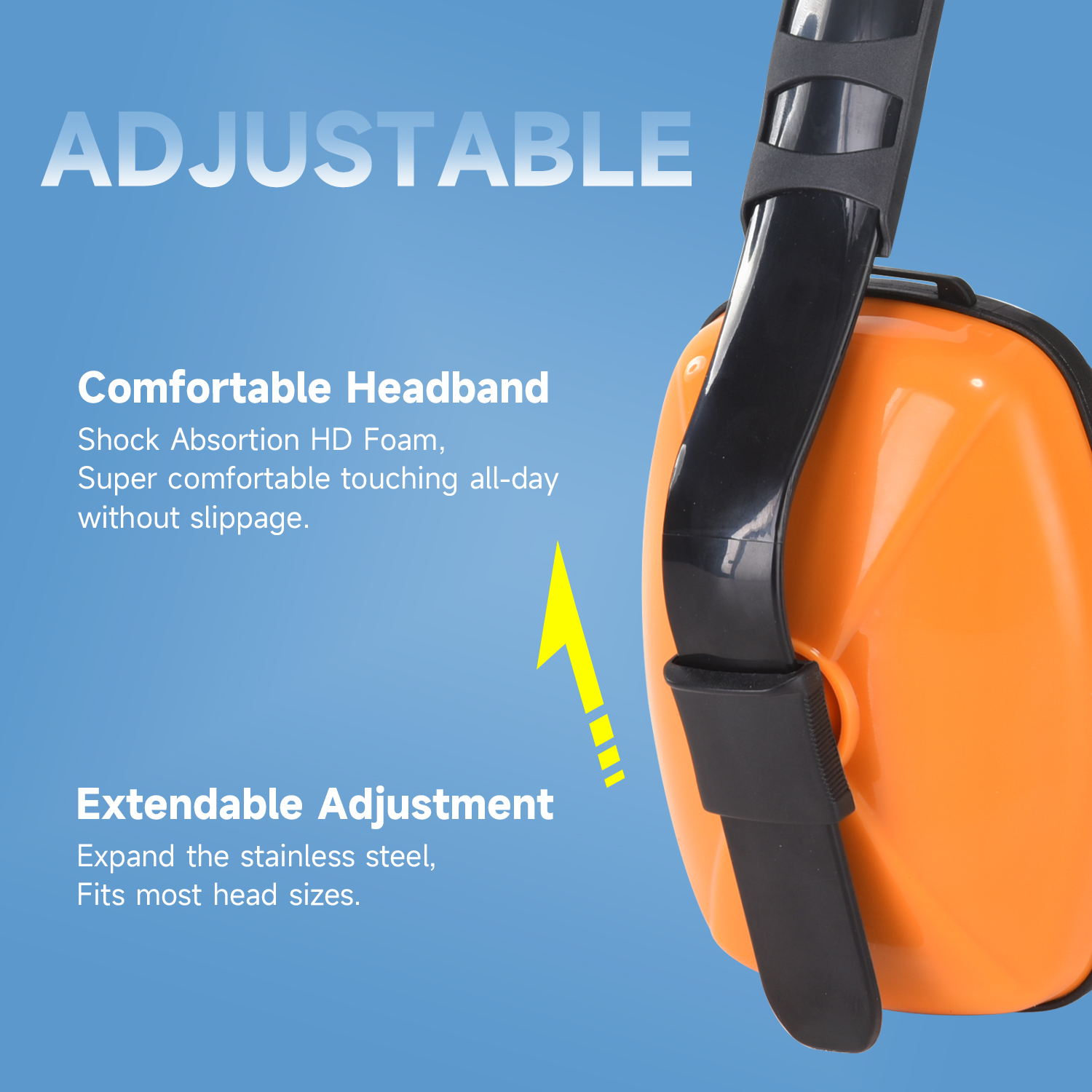 Muffs de l'oreille de protection auditive EM-5003 Orange