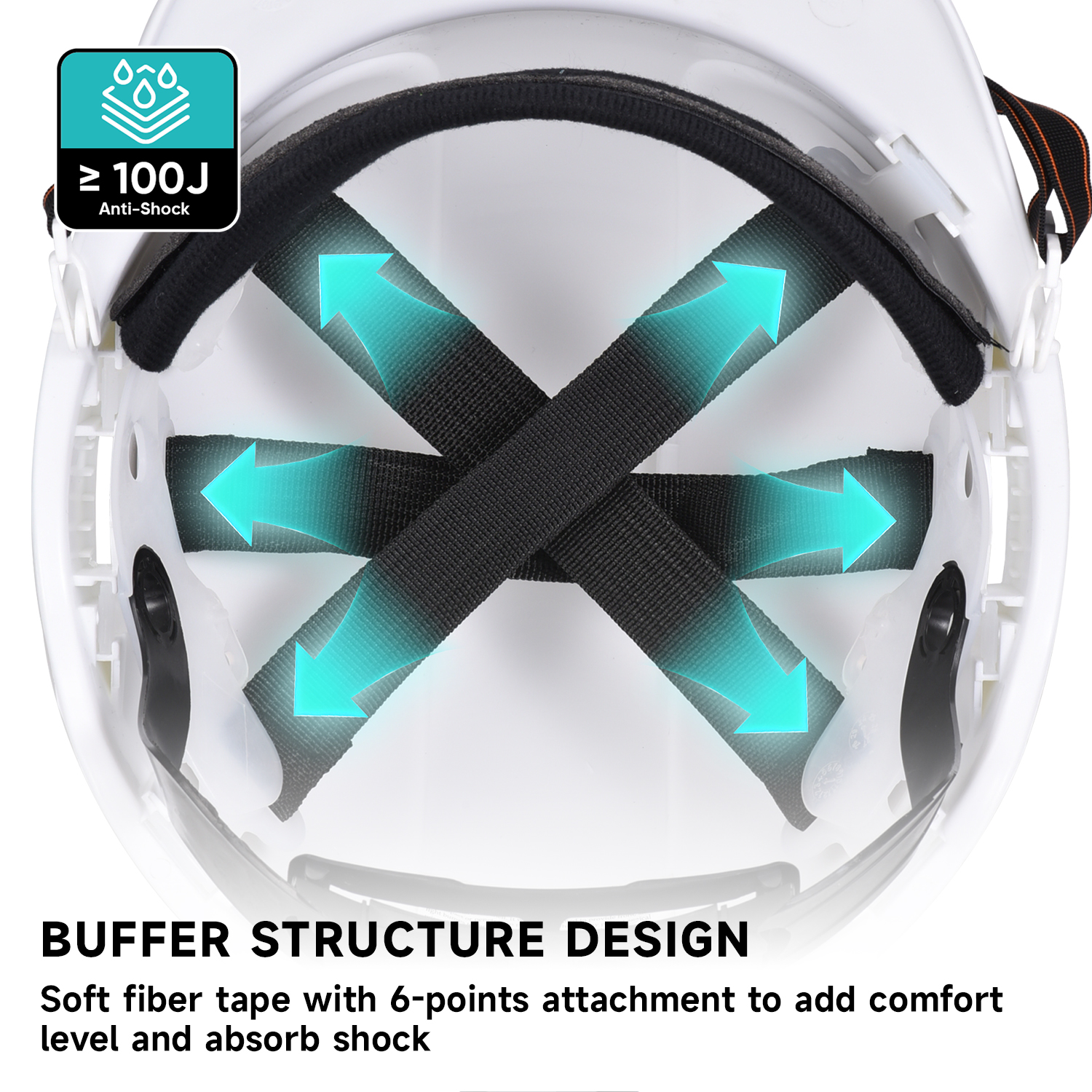 Casques du casque de construction W-018 blanc