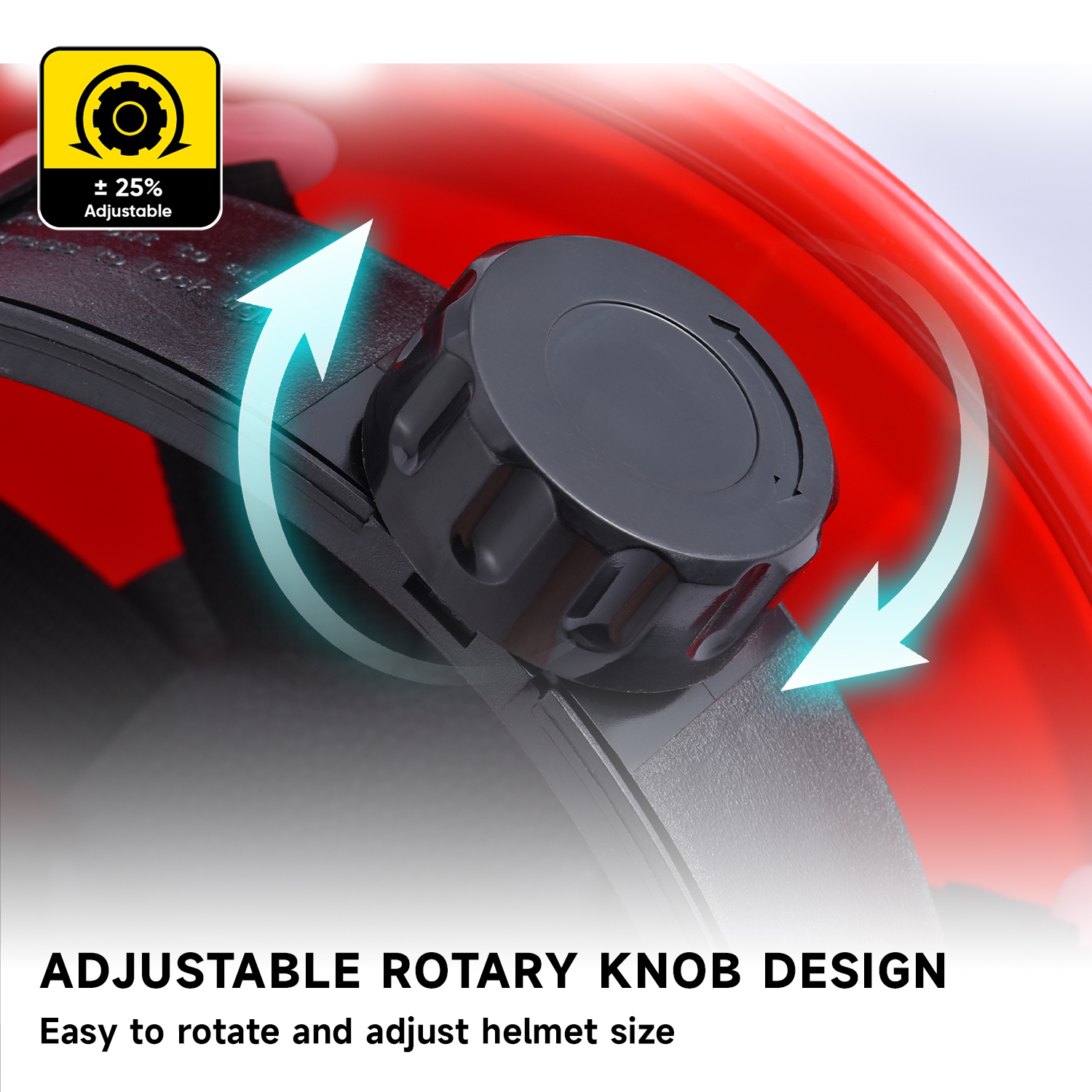 Casque de sécurité rouge pour la construction W-036