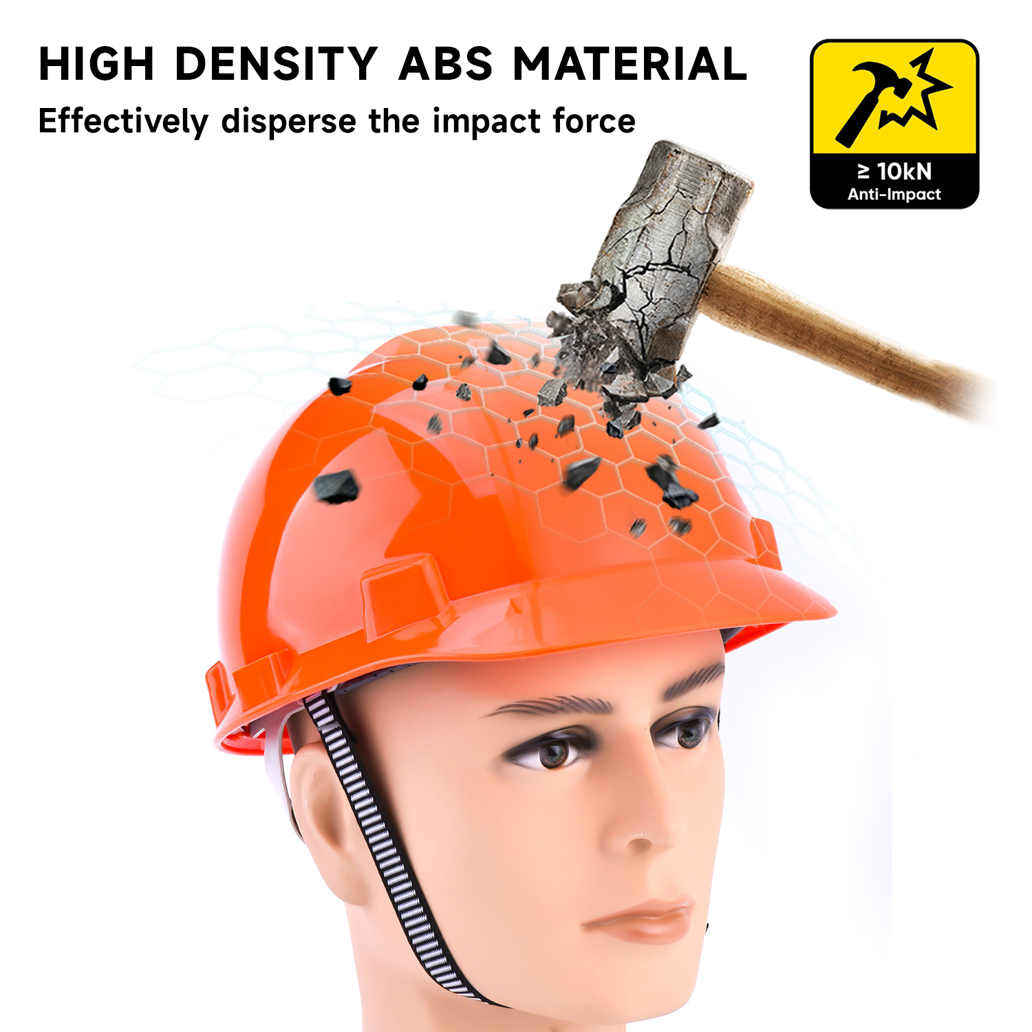 Casques de sécurité du travail de construction W-003 Orange