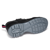 Chaussures de travail en cuir de vache noir pour femmes avec embout en acier de sécurité L-7508 lisses