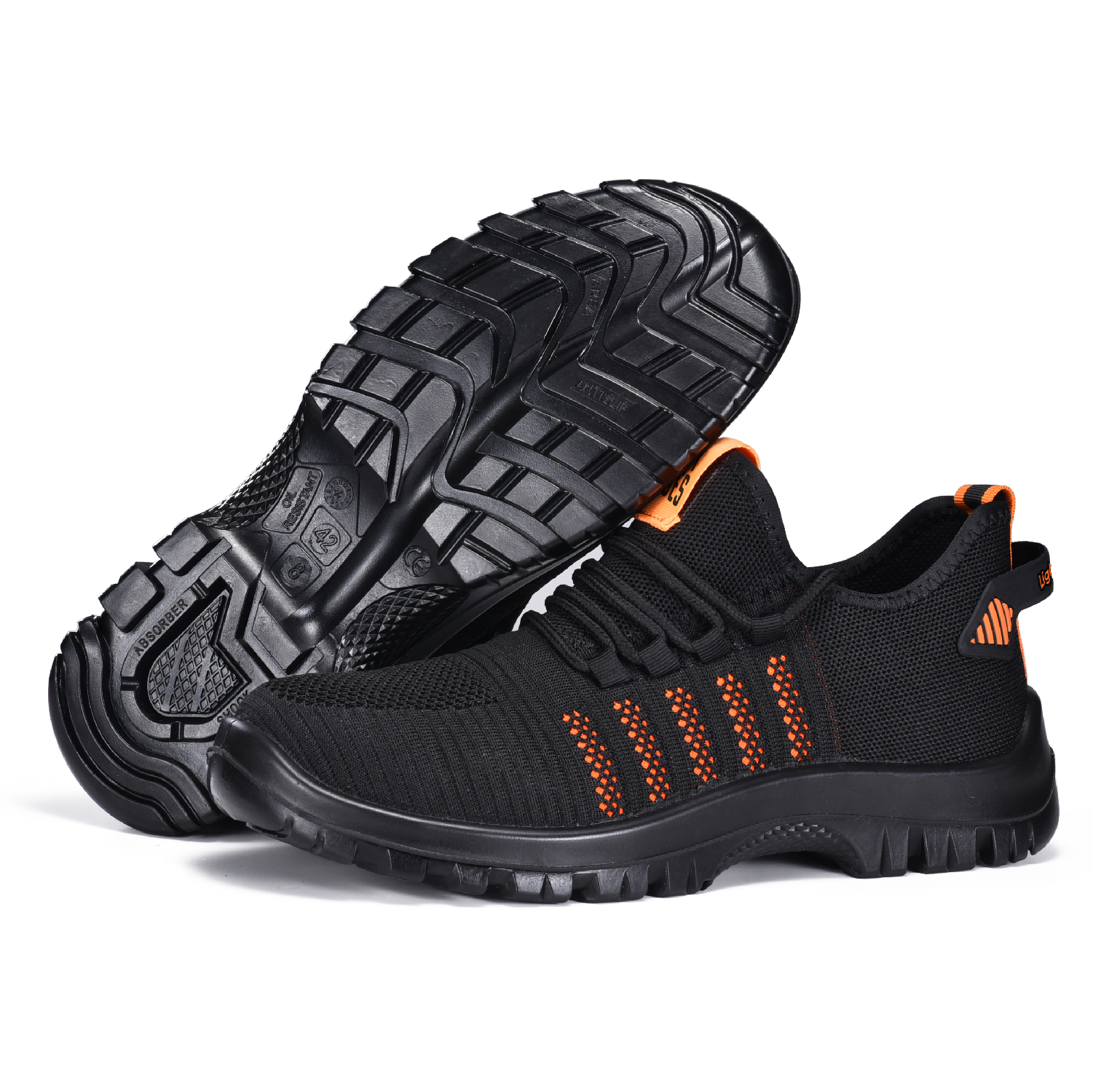 Chaussures de travail légères et respirantes à enfiler pour l'été L-7540 Orange