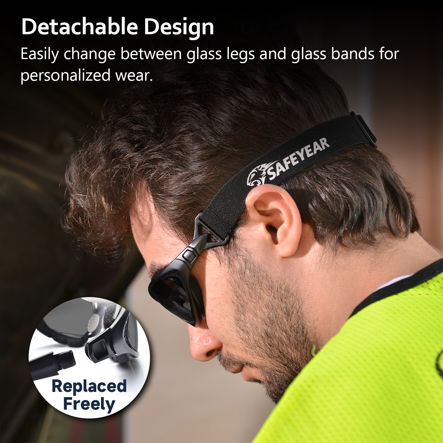 Lunettes de soleil de sécurité noire SG002 Black