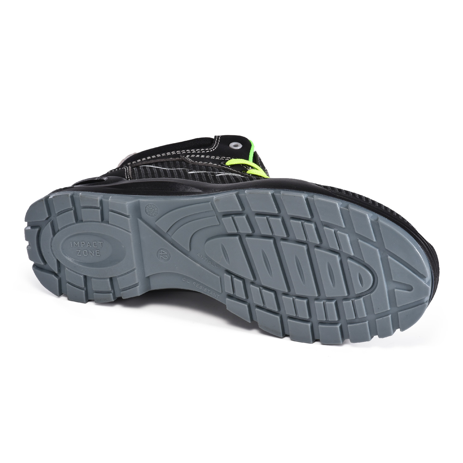 Chaussures de sécurité en tissu de style sport léger respirant pour hommes-M-8576 vert