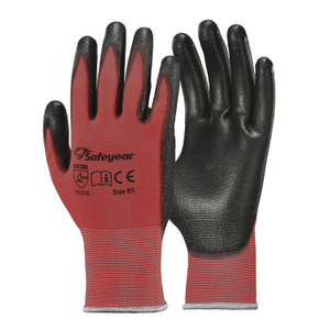 Gants de travail lourds en revêtement PN8003 rouge