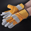 Gants de travail en cuir Gants en cuir renforcés Gants d'impact en cuir Coupe 5 FL-1015 Jaune