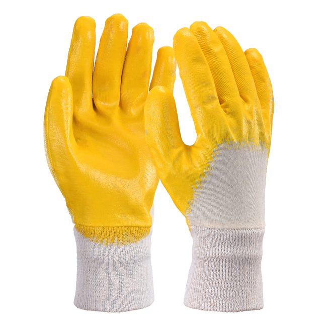 Gants de travail industriels enduits de nitrile FD1289 jaune