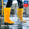Bottes de pluie professionnelles – Bottes de pluie imperméables en PVC pour usage extérieur et nettoyage Jaune