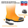 Bottes de sécurité en caoutchouc S5 avec acier – Bottes imperméables en PVC W-6037 Jaune AquaPioneer