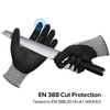 Gants de travail de construction gants de sécurité résistants aux coupes pd8045 noir