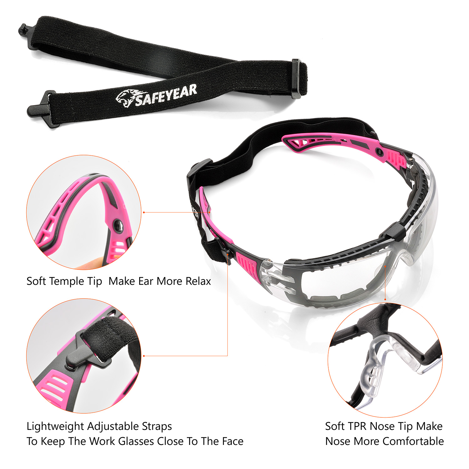 Lunettes de sécurité antibuée pour femmes | ANSI Z87.1 et CE EN166