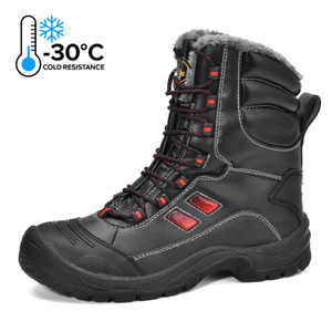 Prix ​​​​des chaussures de sécurité du marché de gros d'hiver Mens Steel Toe Warm Winter Safety Work Boots 