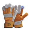 Gants de travail en cuir Gants en cuir renforcés Gants d'impact en cuir Coupe 5 FL-1015 Jaune